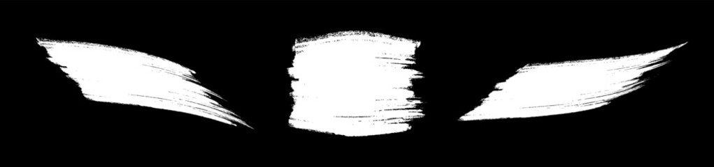 White hand drawn curve grunge backgrounds. Set of watercolor design elements. Sale banners. Vector Illustration.