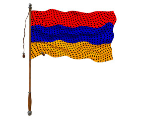 National Flag of Armenia. Background  with flag  of Armenia.
