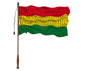 National flag of Bolivia. Background  with flag of Bolivia