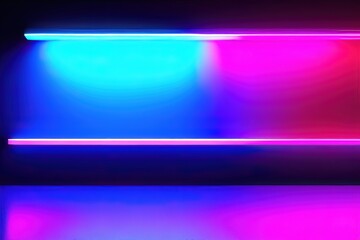 Laser Light Show Retro Futuristic Room with Fluorescent Laser