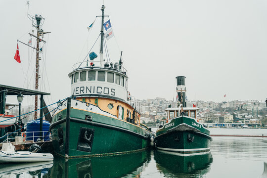 Old Boats from Rahmi M. Koc Museum Istanbul-Turkey - sep 2022