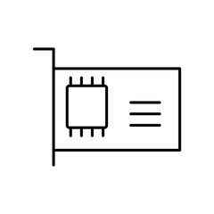 vga card icon. outline icon