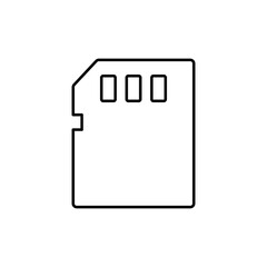 sd card icon. outline icon