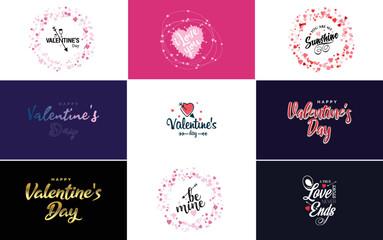 Fototapeta na wymiar Be My Valentine Valentine's holiday lettering for greeting card