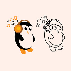  vector cute penguin cartoon character 