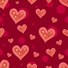 Seamless Valentine's Day pattern with hearts