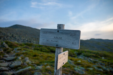 Trail Sign - White Mountains - New Hampshire