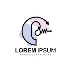 Radio Podcast Logo, Microphone Illustration, Stamp Icon Badge Vector Design