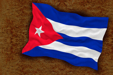 National flag  of Cuba. Background  with flag  of Cuba