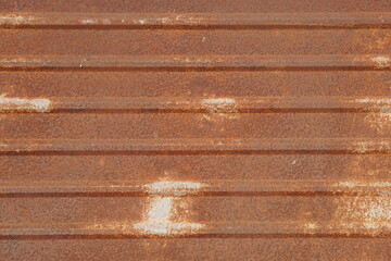 The old brown zinc is full of rust.