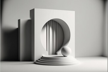 Minimal scene podium abstract background product show Ai Generated