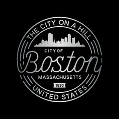 Boston Vector design template. Boston Massachusetts logotype. Vector and illustration.