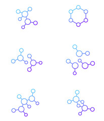 Obraz na płótnie Canvas molecule icons, science line icon