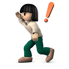 手をかざして遠くを見渡す女児
