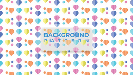 colorful heart pattern motif background