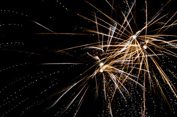 fireworks in the night sky