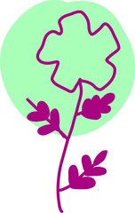 Purple flowers with green