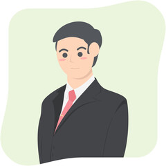 Professional Business Man Employment Avatar Character

