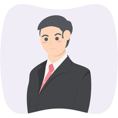 Professional Business Man Employment Avatar Character
