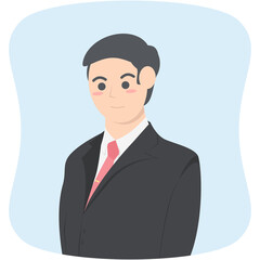Professional Business Man Employment Avatar Character
