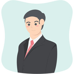 Professional Business Man Employment Avatar Character
