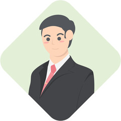 Professional Business Man Employment Avatar Character
