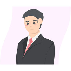 Professional Business Man Employment Avatar Character
