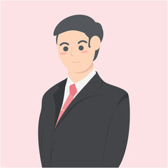 Professional Business Man Employment Avatar Character
