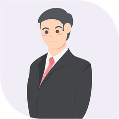 Professional Business Man Employment Avatar Character
