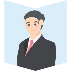Professional Business Man Employment Avatar Character
