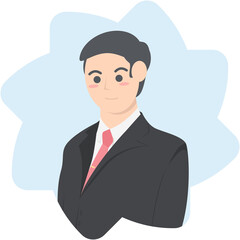 Professional Business Man Employment Avatar Character
