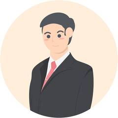 Professional Business Man Employment Avatar Character
