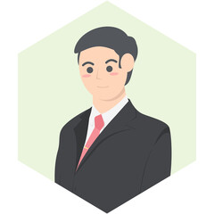 Professional Business Man Employment Avatar Character
