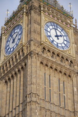 Fototapeta na wymiar Big Ben - London's iconic clock tower in the heart of Westminster, England