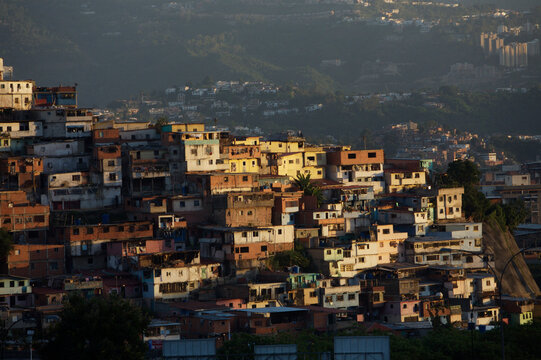 Los Erasos shanty neighborhood in Caracas, Venezuela.