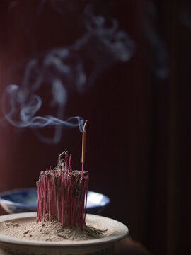 Incense sticks in a temple in Hoi An, Vietnam