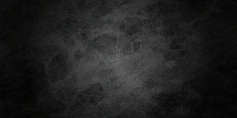 Dark black stone wall grunge backdrop texture background. monochrome slate grunge concrete wall black backdrop vintage marbled textured border background.