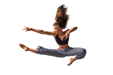 Urban dancing girl over isolated FREE PNG background and jumping