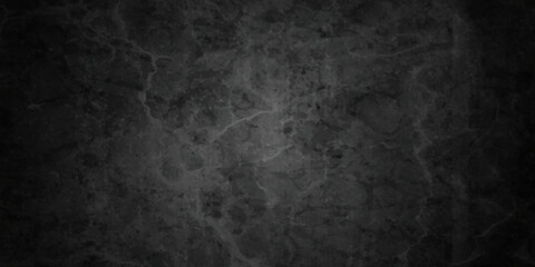Dark black stone wall grunge backdrop texture background. monochrome slate grunge concrete wall black backdrop vintage marbled textured border background.