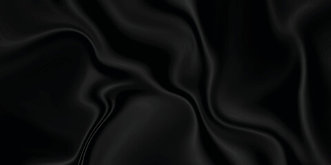 Black texture silk background . Black fabric  satin background texture . abstract background luxury cloth or liquid wave or wavy folds of grunge silk texture material or smooth luxurious .