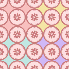 Pink flowers seamless 