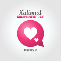 vector graphic of national compliment day good for national compliment day celebration. flat design. flyer design.flat illustration. - obrazy, fototapety, plakaty