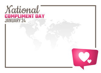 vector graphic of national compliment day good for national compliment day celebration. flat design. flyer design.flat illustration. - obrazy, fototapety, plakaty