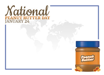 vector graphic of national peanut butter day good for national peanut butter day celebration. flat design. flyer design.flat illustration.