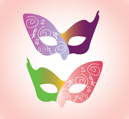 COLORFUL CARNIVAL MASK VECTOR ILLUSTRATION