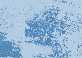 Glitch distorted grunge background . Noise destroyed texture . Trendy defect error shapes . grunge texture . Distressed effect .Vector shapes with a duo tone halftone dots screen print texture.