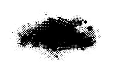 Black blob object on White Background. Vector illustration