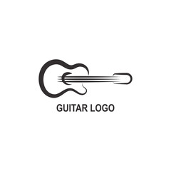 guitar logo design concept simple