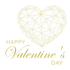 happy valentine day gold