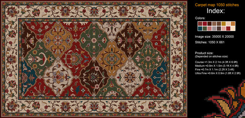 Carpet Map 74 1050 Stich